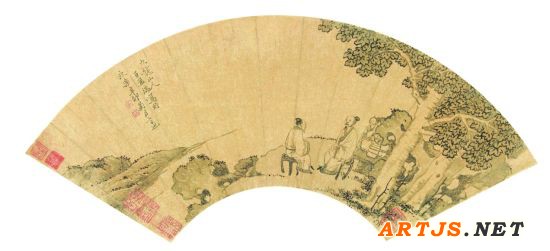 钱榖（1508-1578） 锺馗移家图 纸本手卷 1557年作