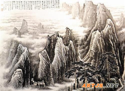 李可染的《山水》